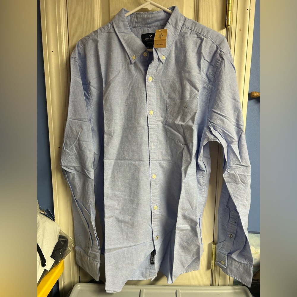 AMERICAN EAGLE MENS BUTTON DOWN OXFORD SHIRT